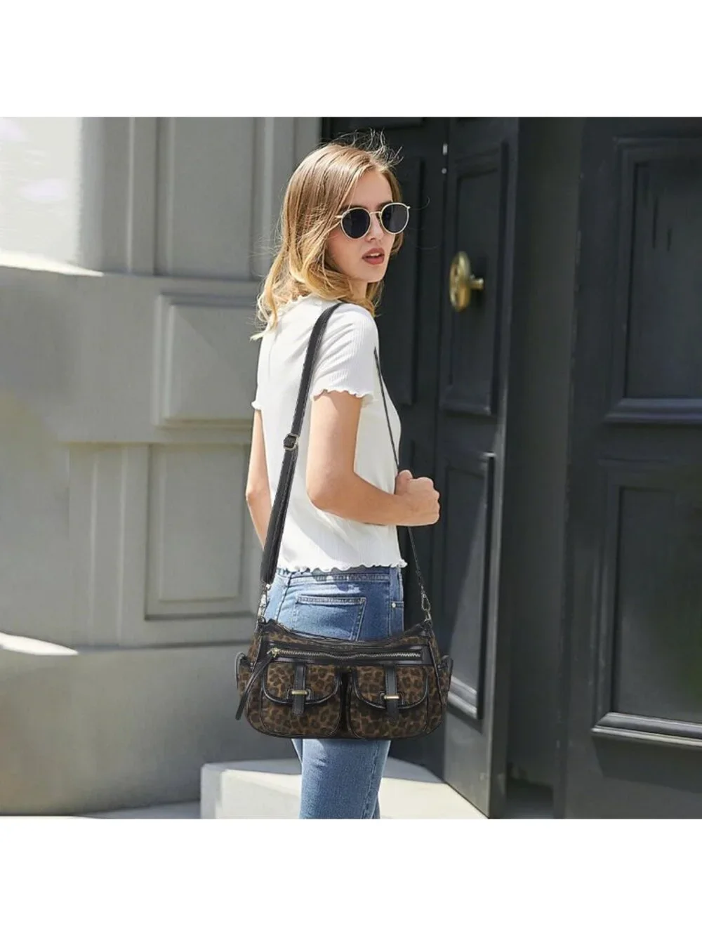 Stylish Multi-Pocket Hobo Bag for Women | Soft Vegan Leather Crossbody Handbag